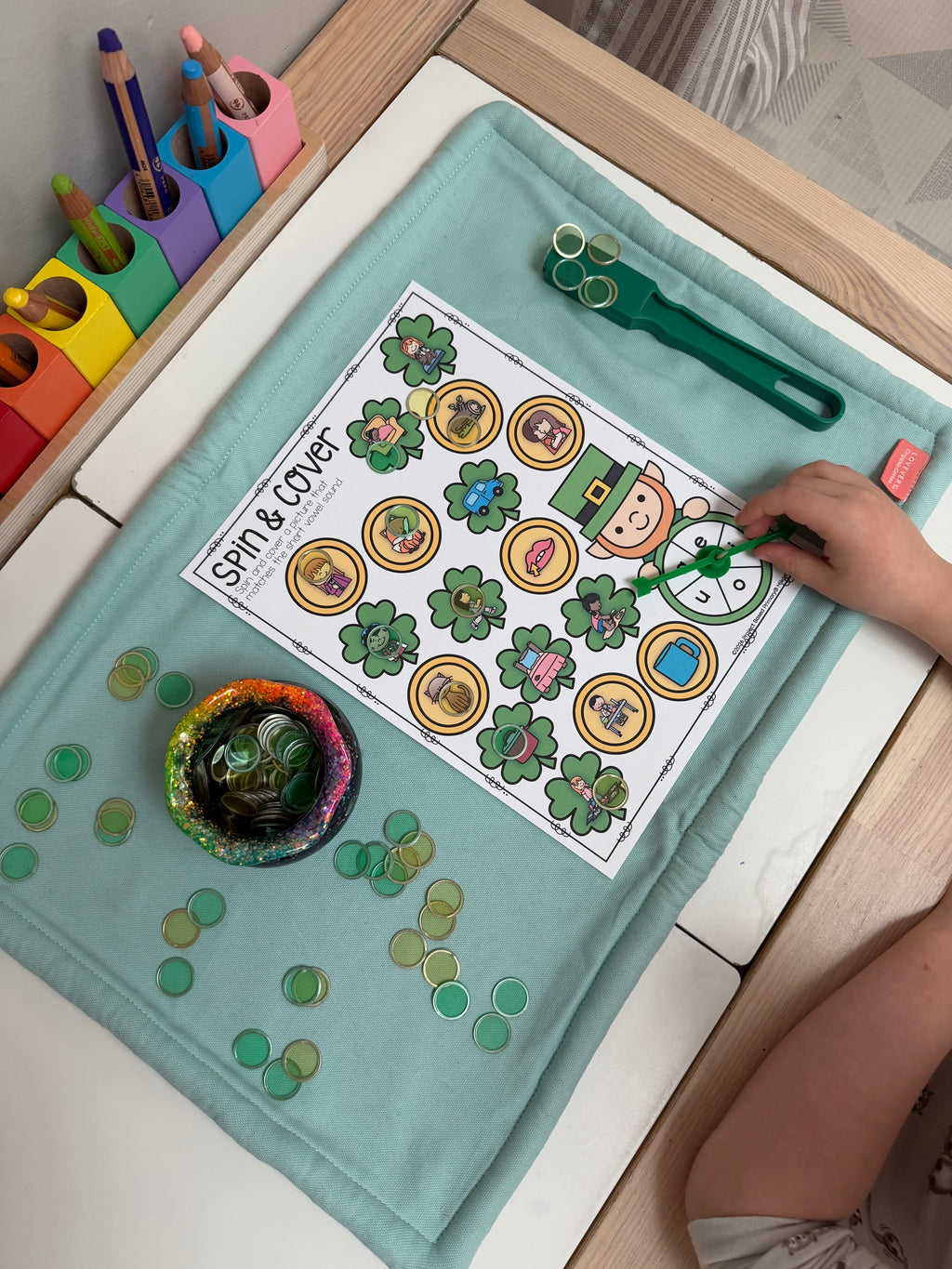 St. Patrick's Day Phonics Spin & Cover
