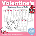 Valentine's Day Beginning Cutting and Scissor Skills