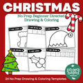 Christmas Beginning Directed Drawing and Coloring