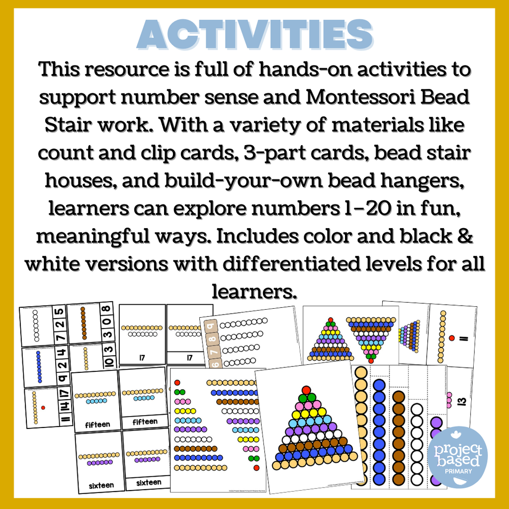 Montessori Bead Stair Mega Printables Pack