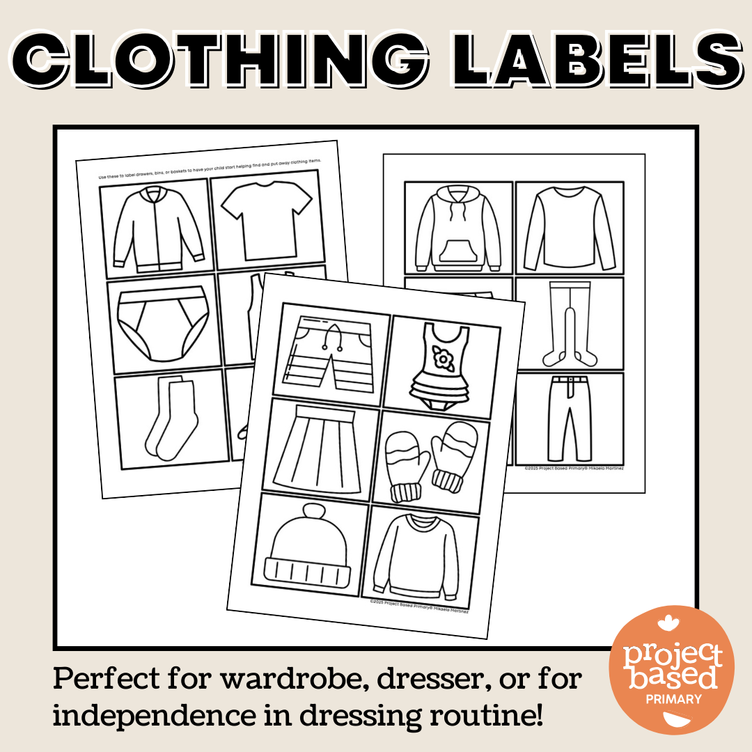Clothing Labels for Wardrobe, Dresser, Dressing Routine – Project Based ...