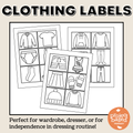 Clothing Labels for Wardrobe, Dresser, Dressing Routine