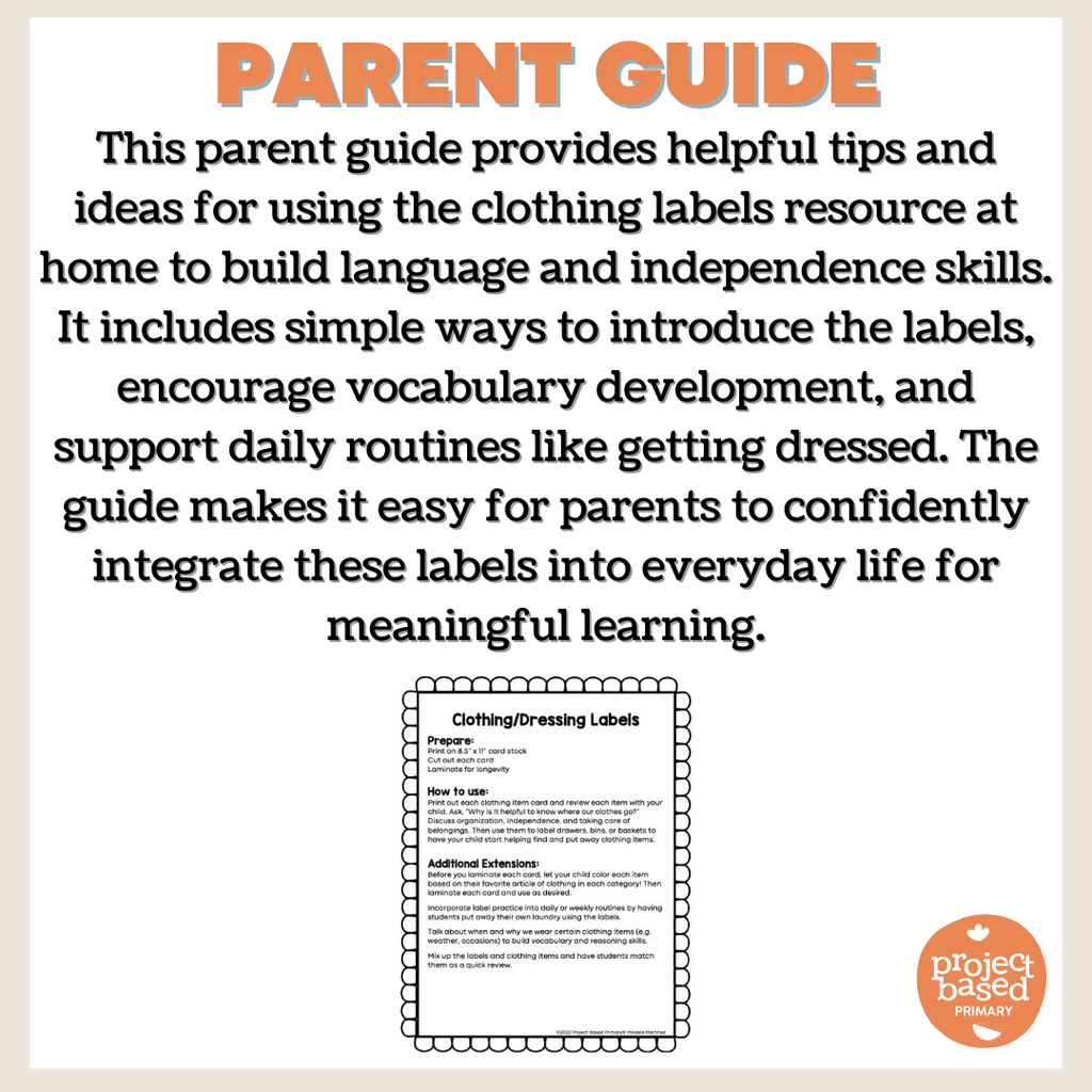 Clothing Labels for Wardrobe, Dresser, Dressing Routine