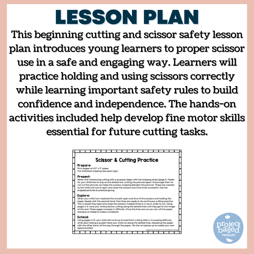 Beginning Cutting and Scissor Skills Montessori Aligned