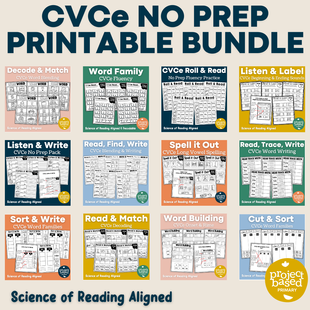 CVCe No Prep Printables Bundle