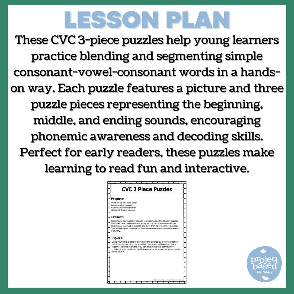 CVC 3 Piece Puzzles