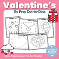 Valentine's Day Dot-to-Dot Connect-the-Dot No Prep Pack