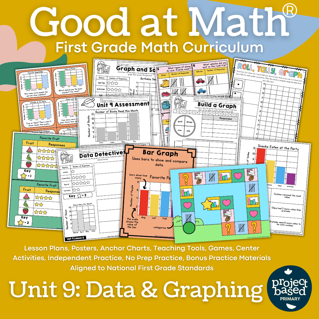 Good at Math® First Grade Unit 9: Data, Graphing, & Analyzation