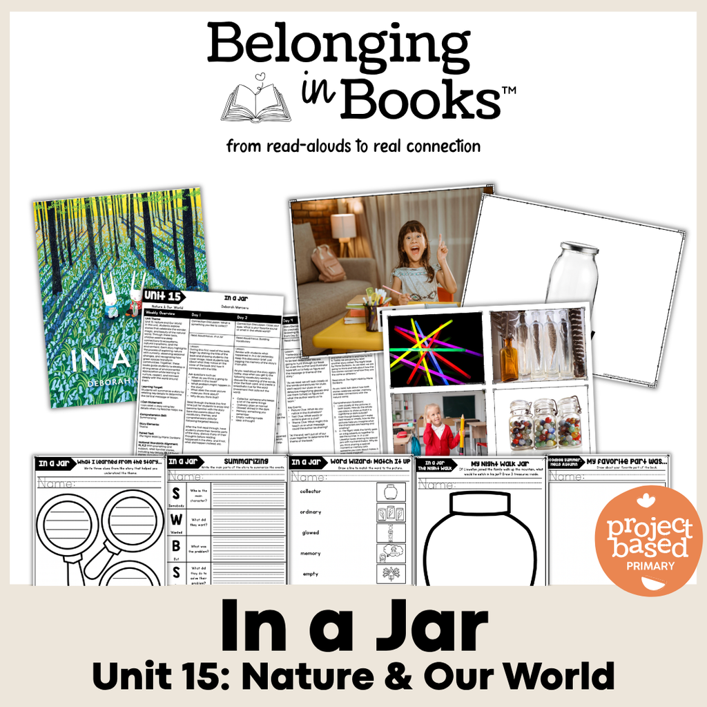 In a Jar Belonging in Books™ Reading Comprehension Week-Long Unit