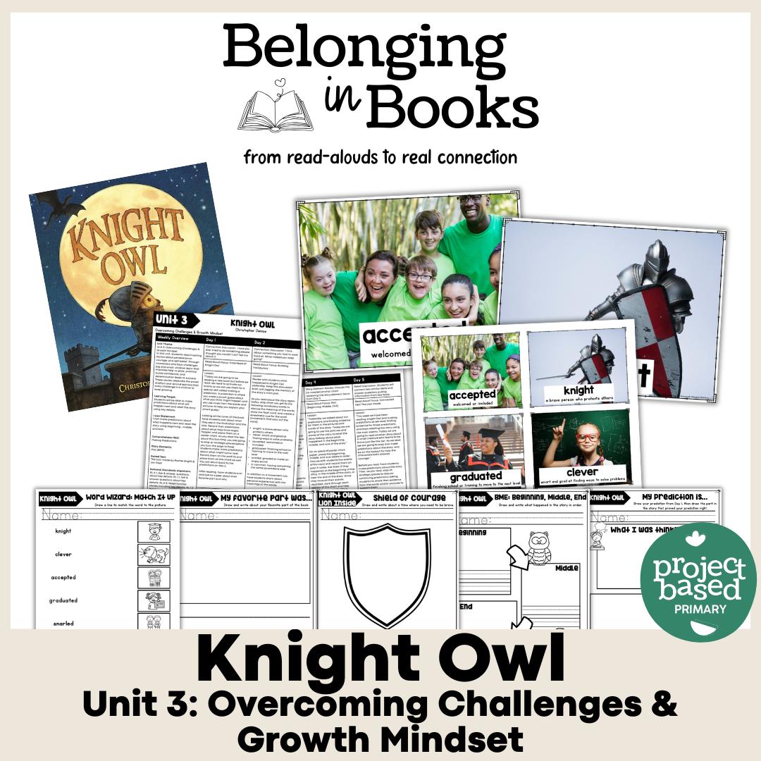 Knight Owl Belonging in Books™ Reading Comprehension Week-Long Unit