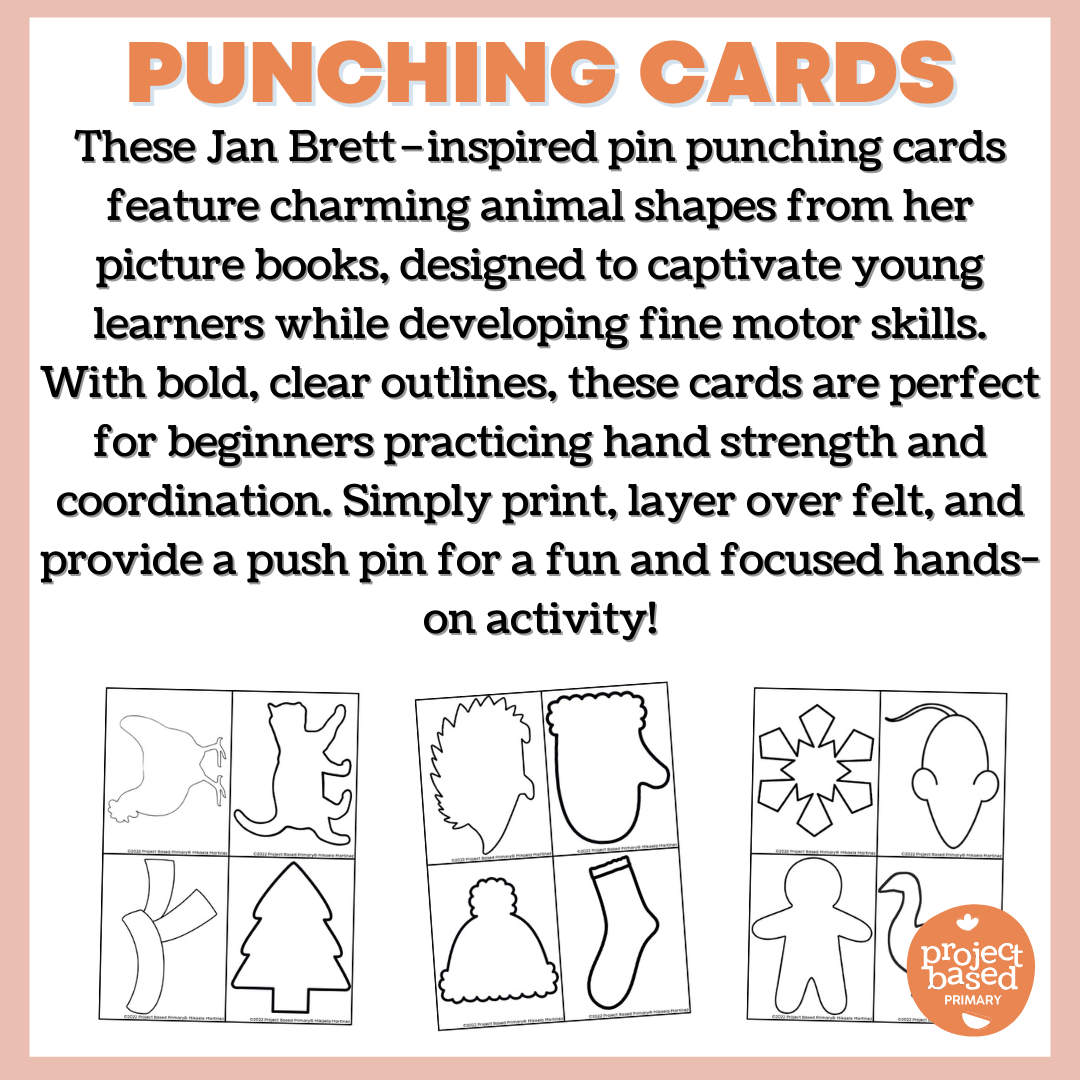 Pin Punching Jan Brett Themed Montessori Aligned
