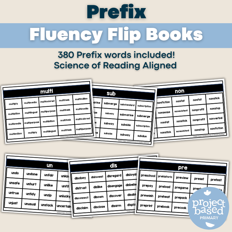 Prefixes Fluency Flip Book