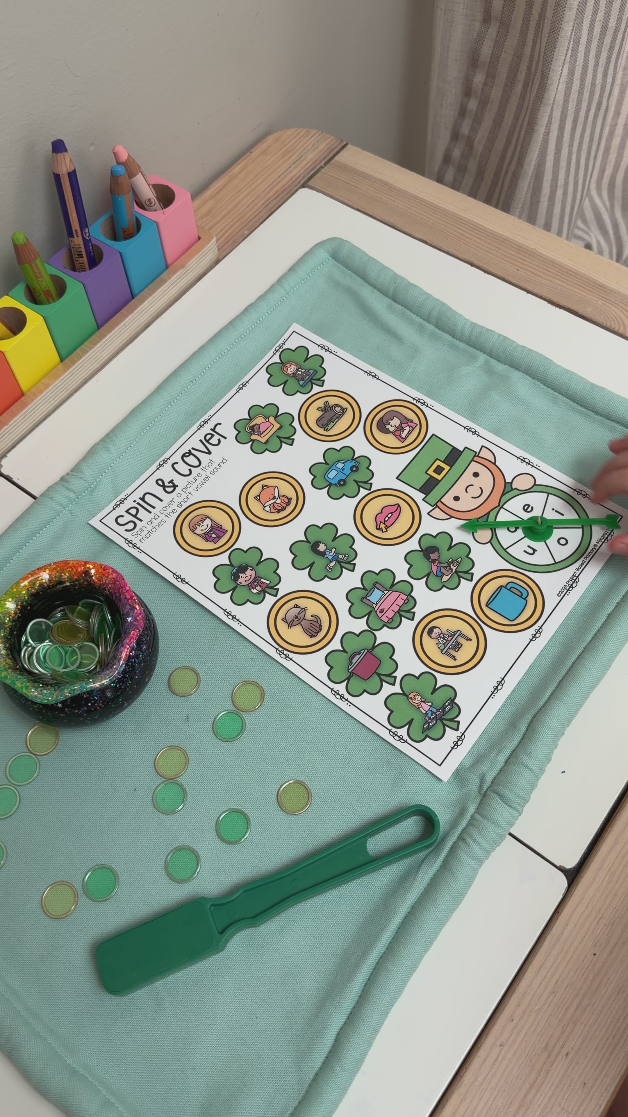 St. Patrick's Day Phonics Spin & Cover