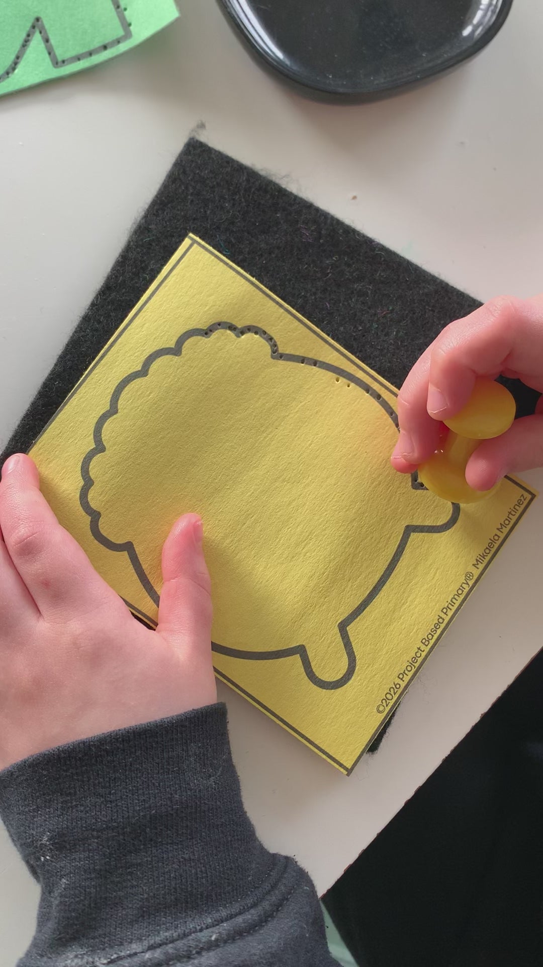 St. Patrick's Day Pin Punching