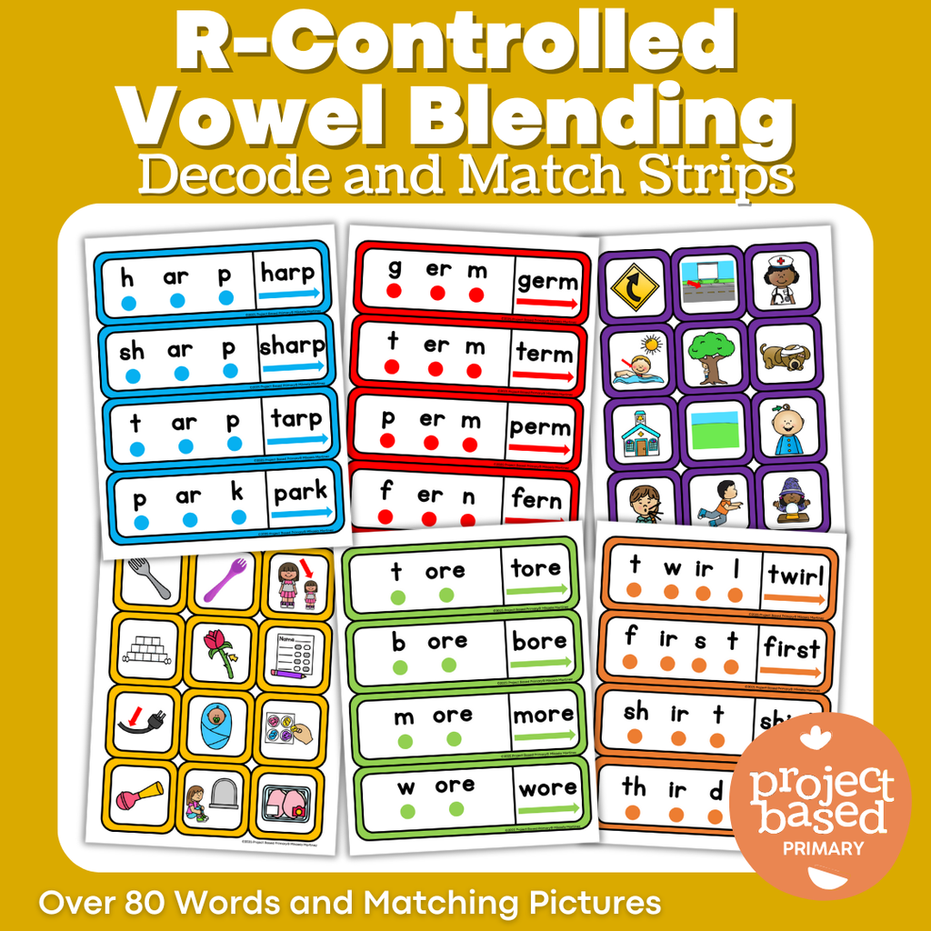 R-Controlled Vowels Blending Decode and Match Strips