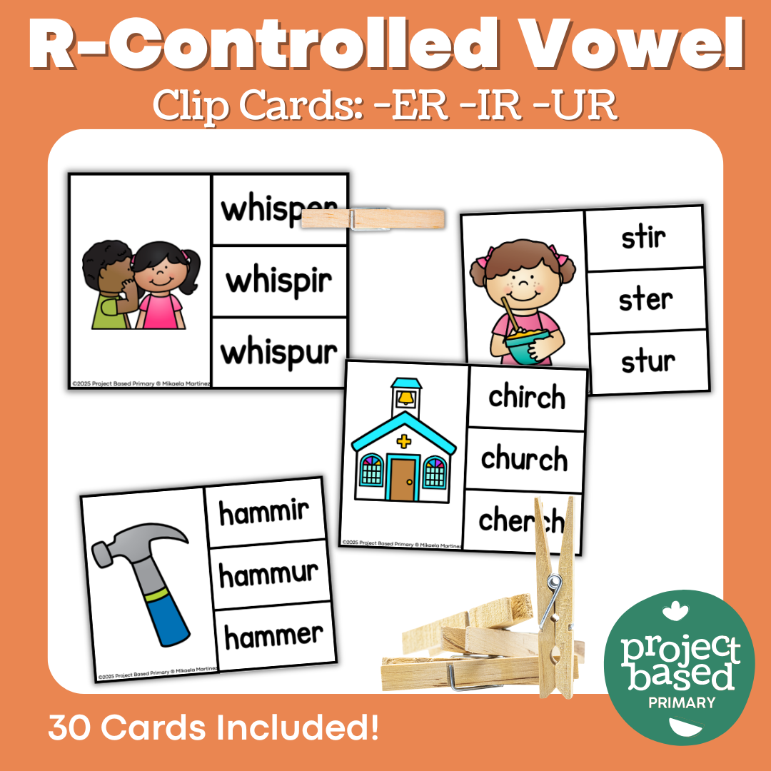 R-Controlled Vowel Clip Cards