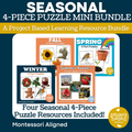 Seasonal 4 Piece Puzzle BUNDLE Montessori Aligned