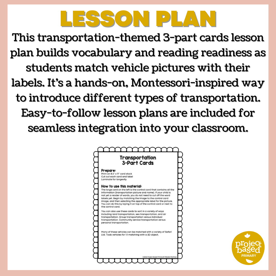 Air, Land, & Sea Vehicle 3-Part Cards