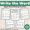 Write the Word Sight Word/Heart Word No Prep Pack